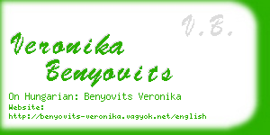 veronika benyovits business card